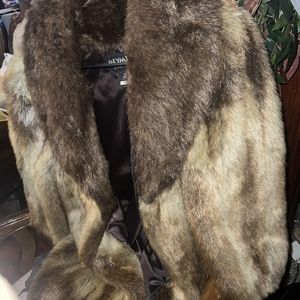 Brown fur coat